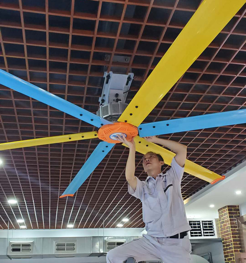 大型車間降溫通風(fēng)，永磁工業(yè)大風(fēng)扇低能耗免維護(hù)